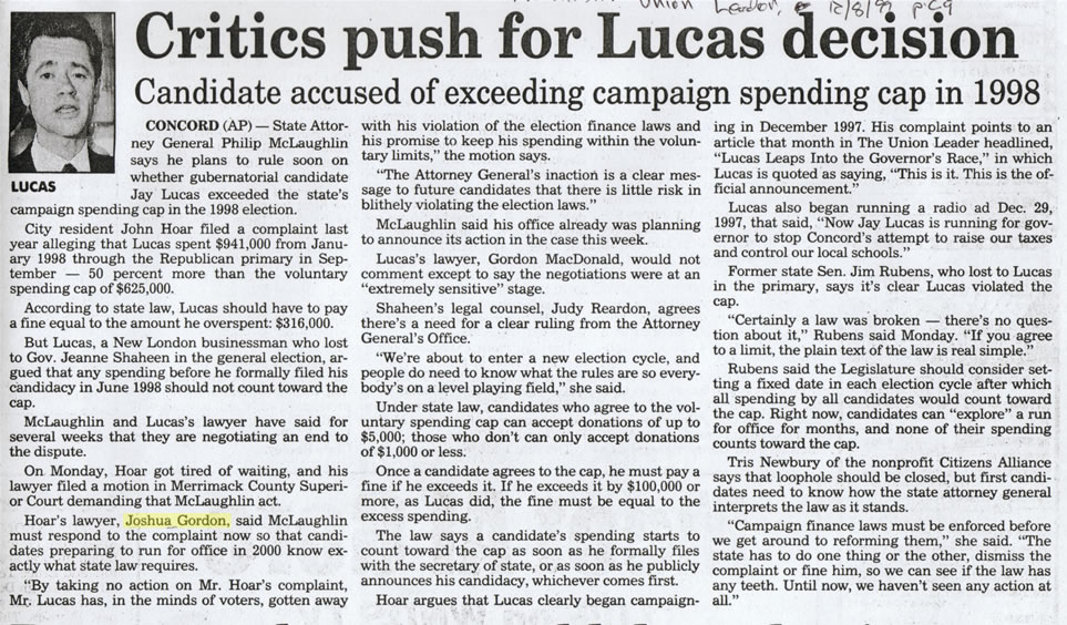 Critics push for Lucas decision